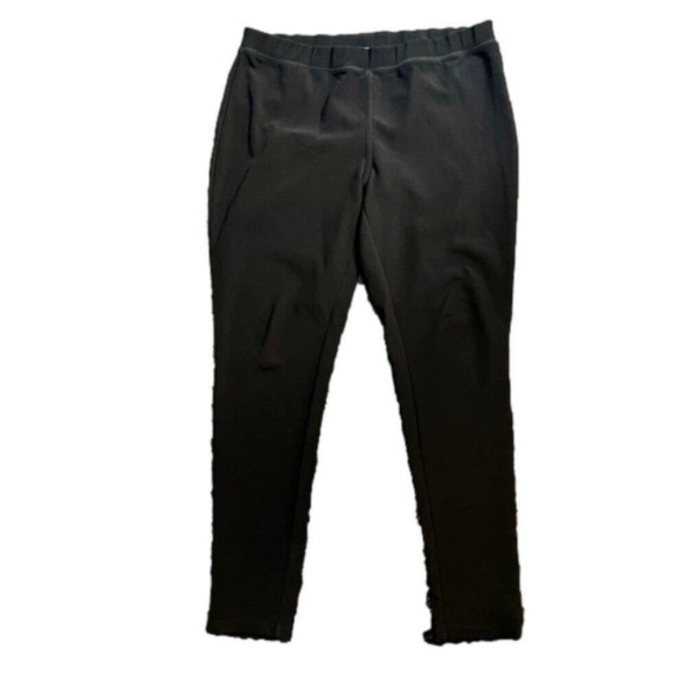 REITMANS Ladys XL Black Dress Pants, Slip On With Elastic Waist